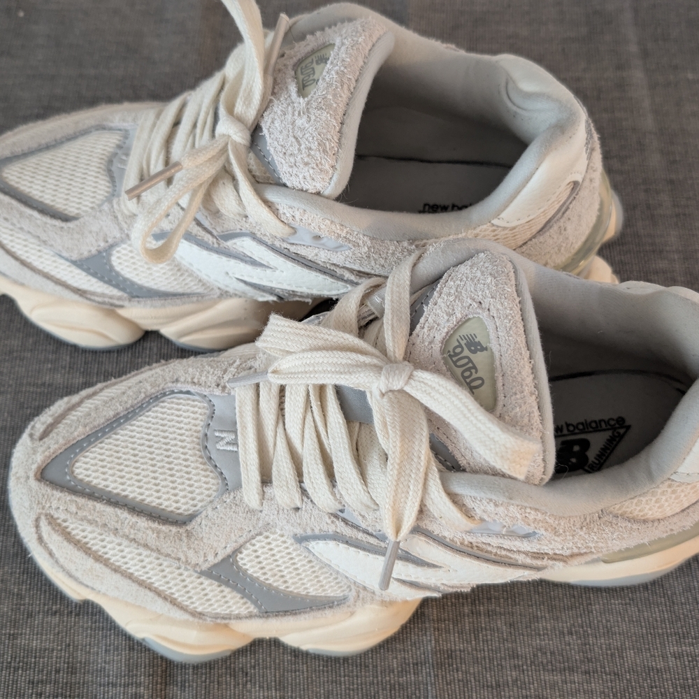 New Balance Cream and Gray Sneakers